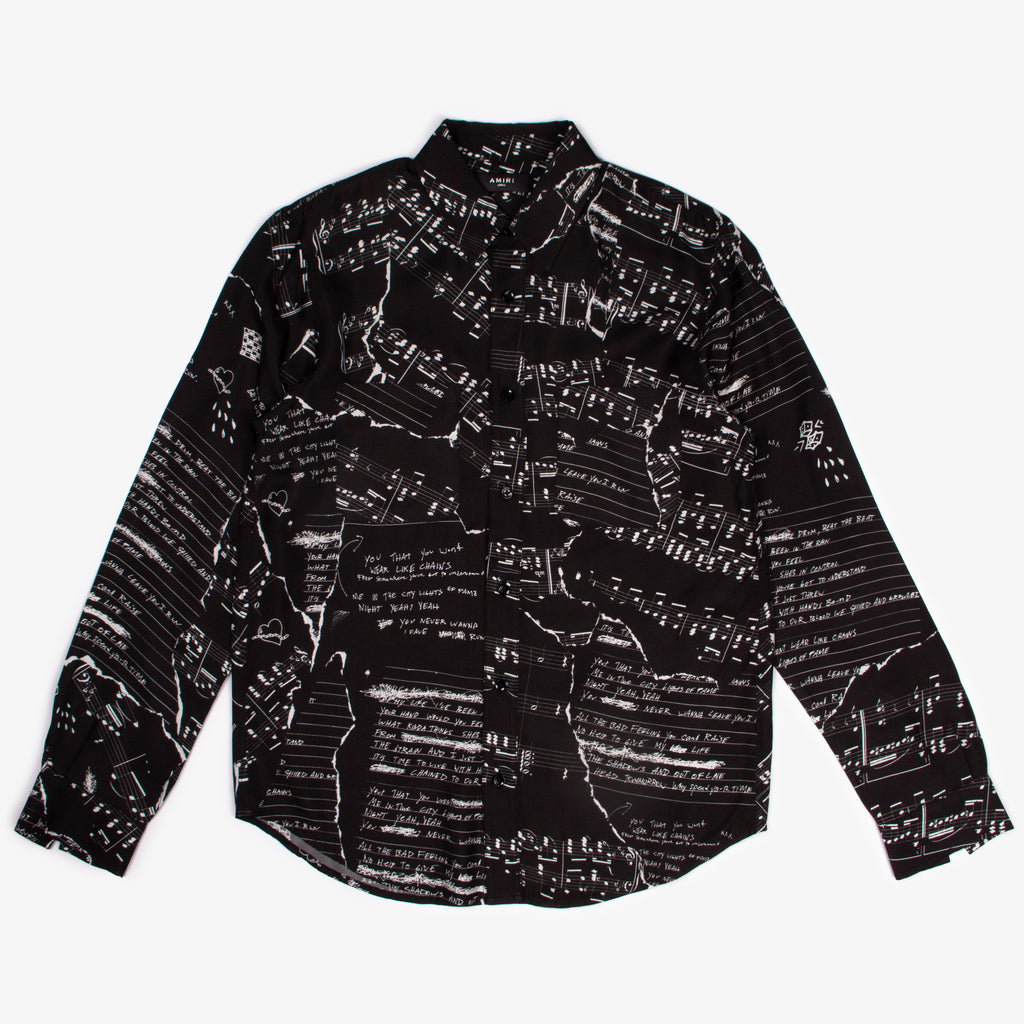 MUSIC NOTES BUTTON UP