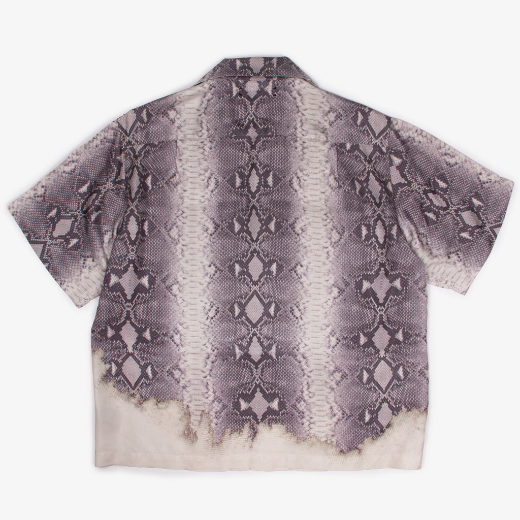 SNAKE SKIN CAMP COLLAR SHIRT