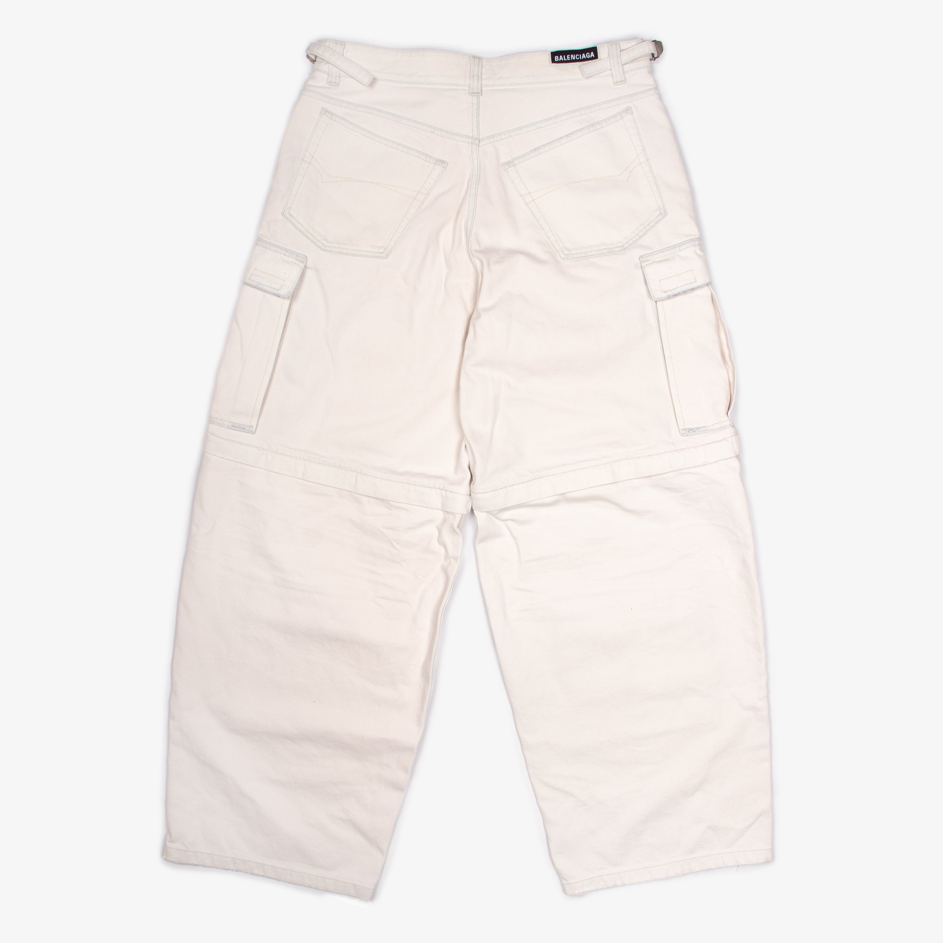 WHITE BAGGY CARGO PANT