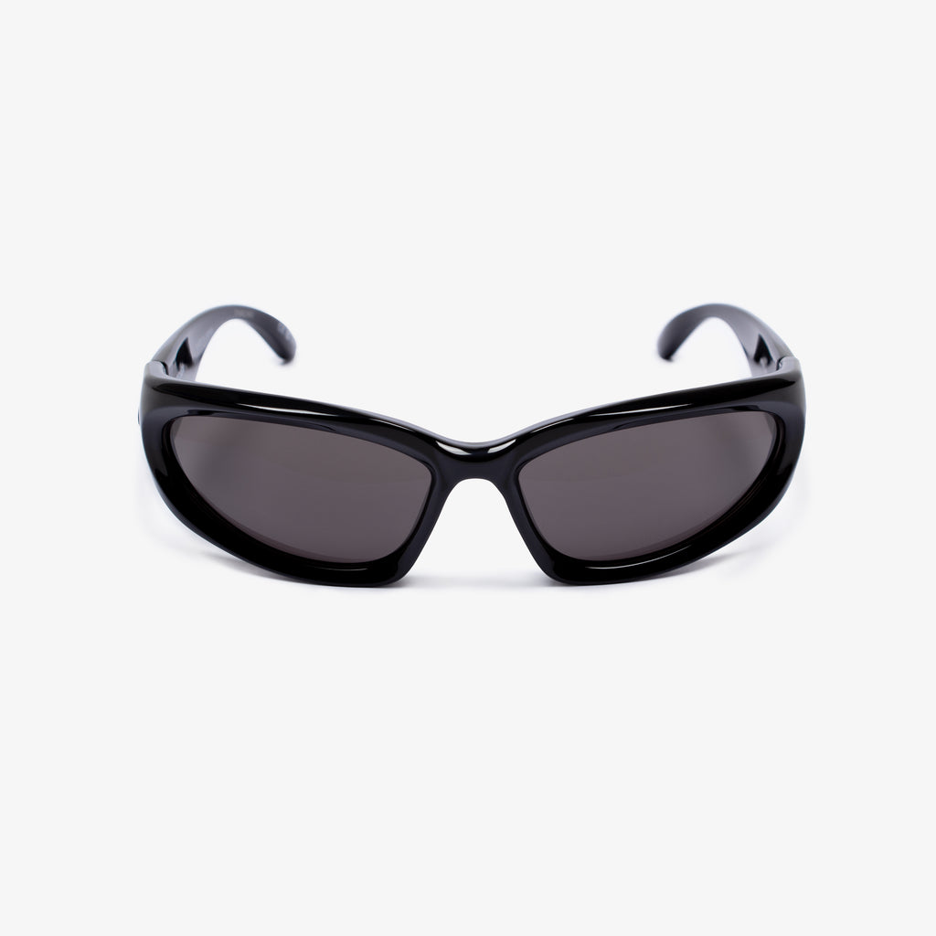 BLACK SWIFT OVAL SUNGLASSES