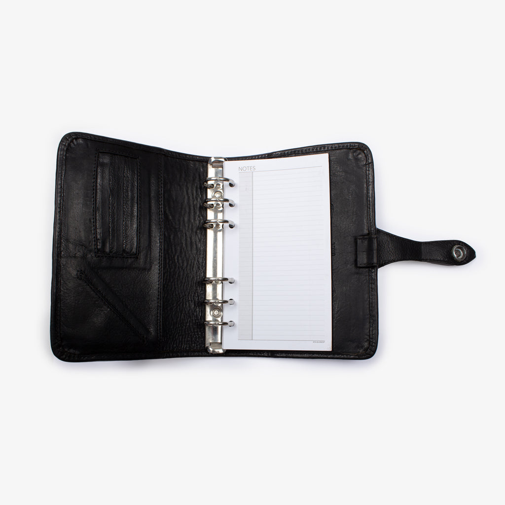 BLACK LEATHER PLANNER