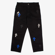 Load image into Gallery viewer, MIXED BLUE CROSS PATCH CARPENTER PANT (1/1)