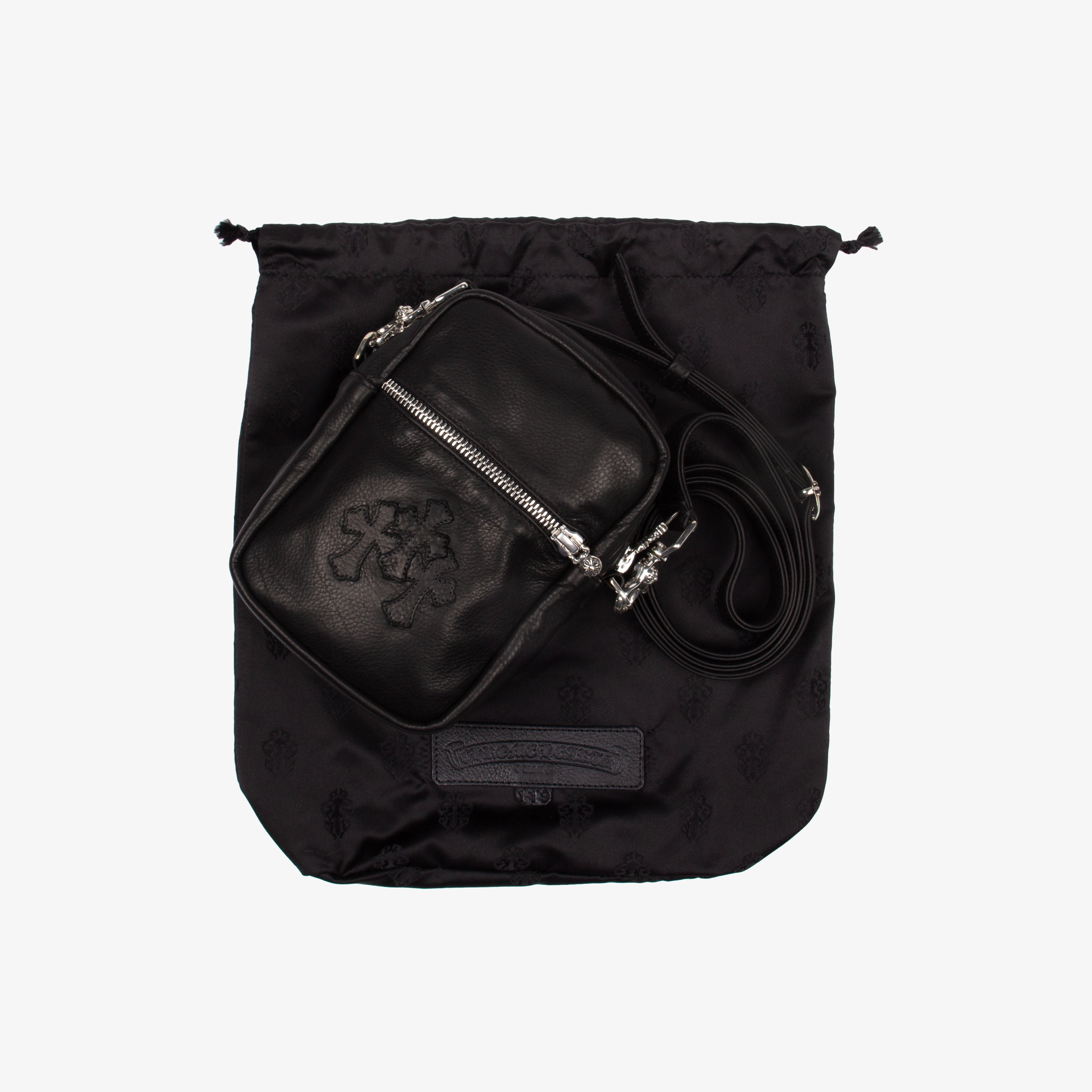BLACKED OUT LEATHER TAKA BAG