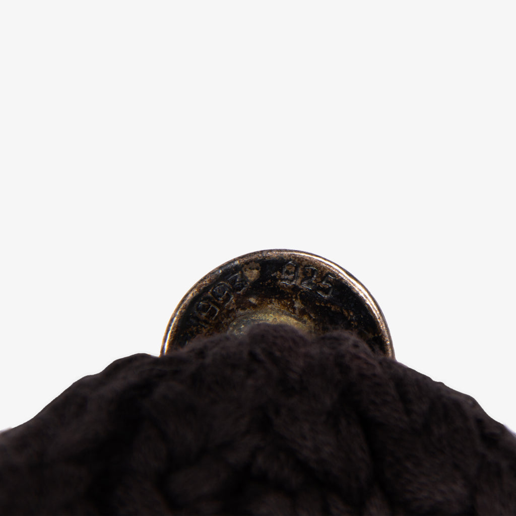 LEATHER FLEUR PATCH KNIT BEANIE