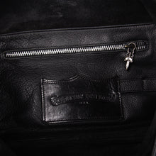 Load image into Gallery viewer, BLACK LEATHER MESSENGER BAG