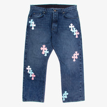 Load image into Gallery viewer, COTTON CANDY CROSS PATCH DENIM 1/1