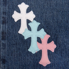 Load image into Gallery viewer, COTTON CANDY CROSS PATCH DENIM 1/1