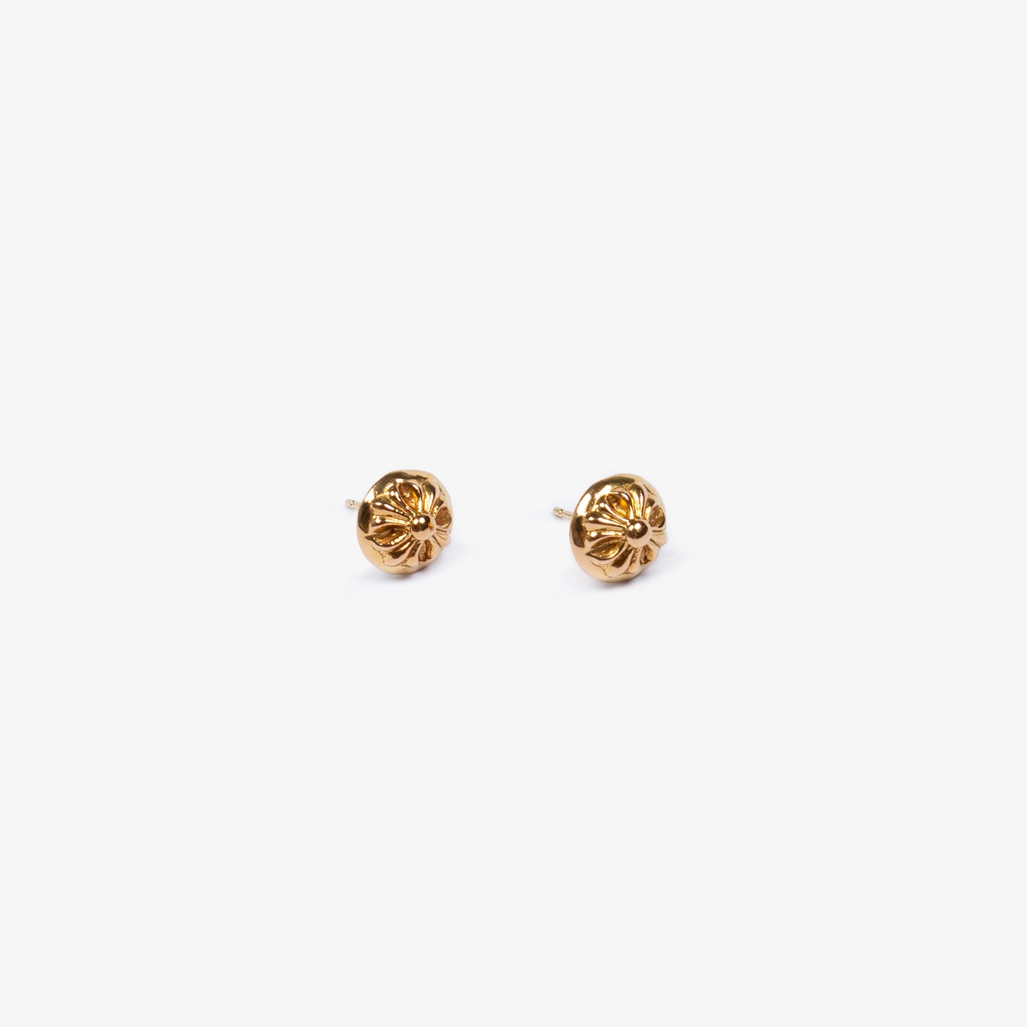 22K GOLD CROSSBALL EARRINGS