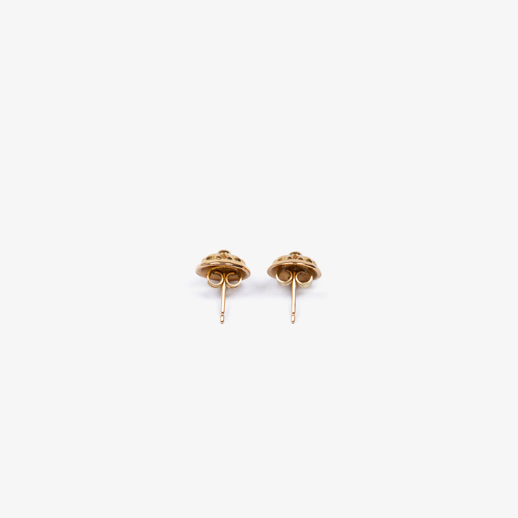 22K GOLD CROSSBALL EARRINGS