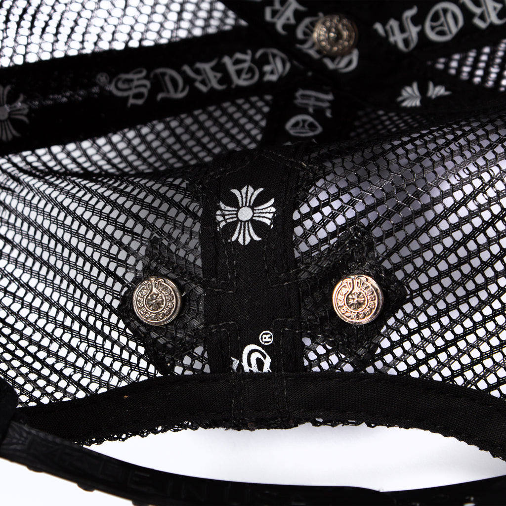 LEATHER CEMETERY CROSS PATCH TRUCKER