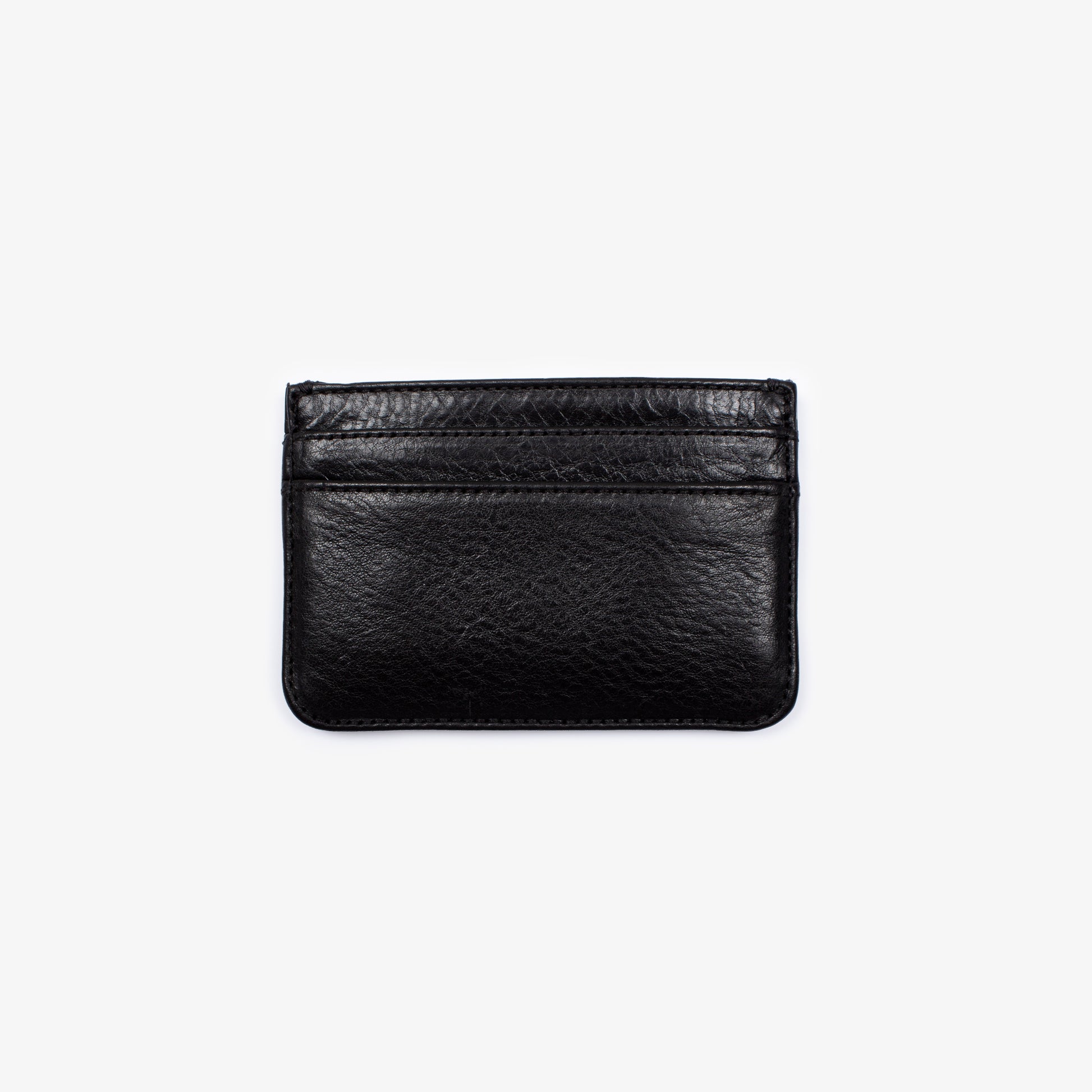 BLACK LEATHER SCROLLBAR CARD HOLDER