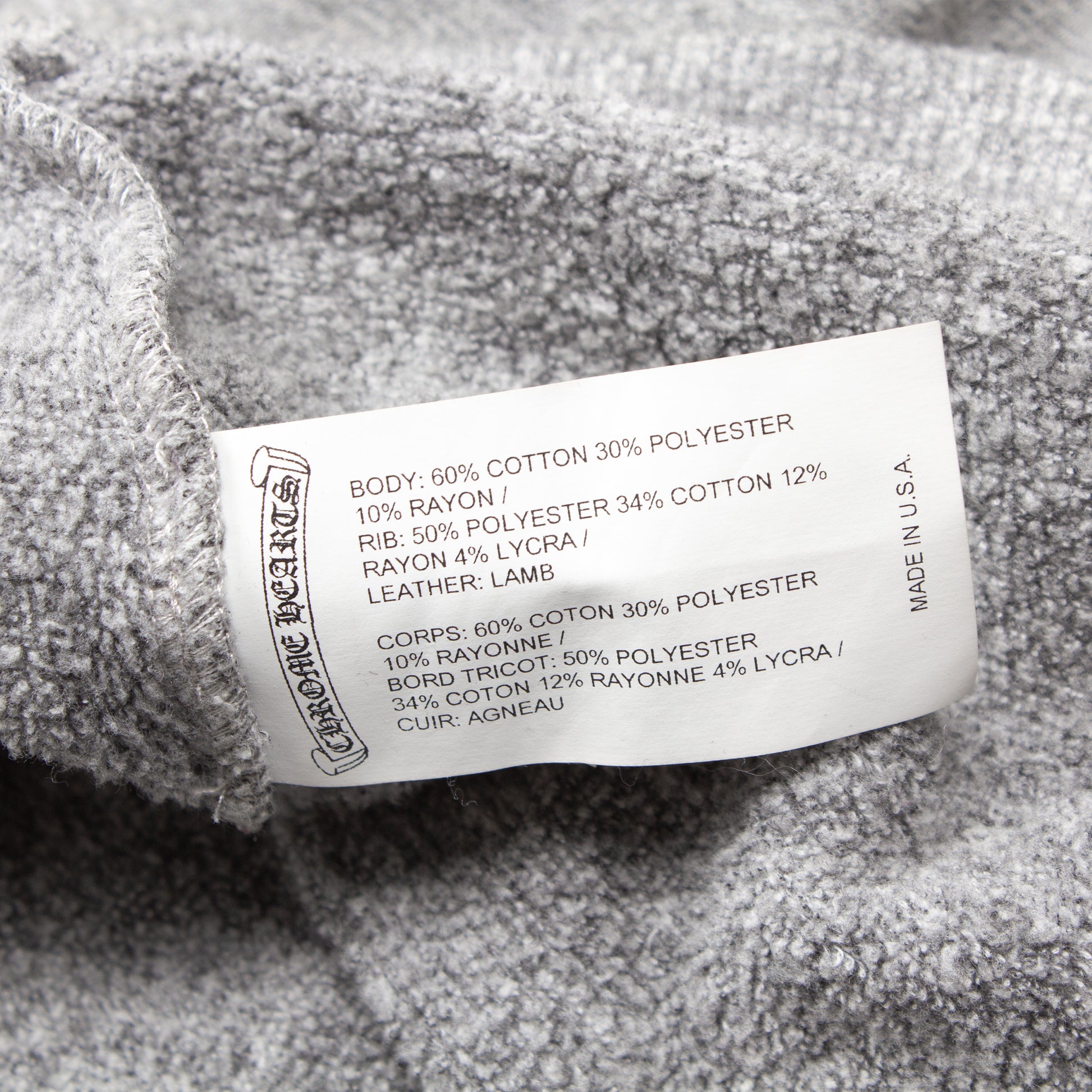 GREY CROSS PATCH HOODIE