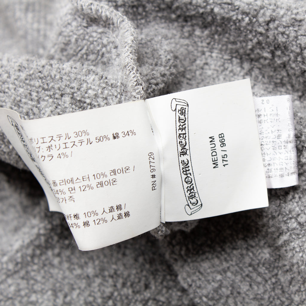 GREY CROSS PATCH HOODIE