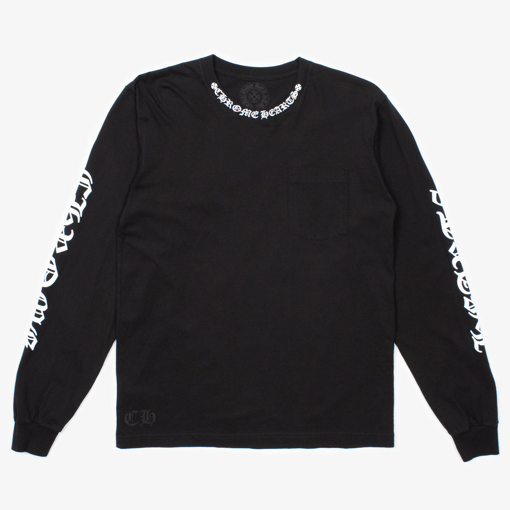 BLACK NECK LOGO LONG SLEEVE