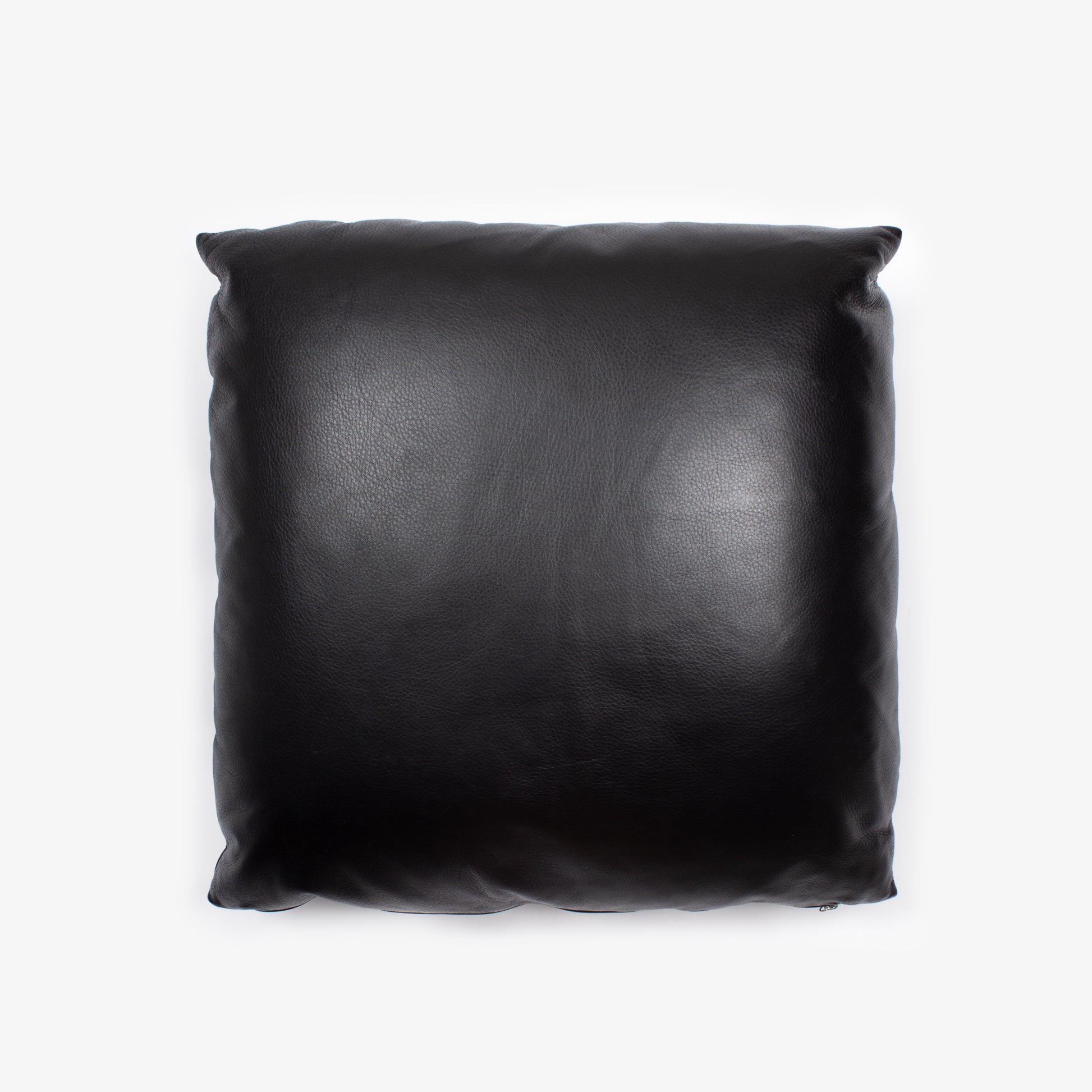 BLACK CROSS PATCH LEATHER PILLOW XL