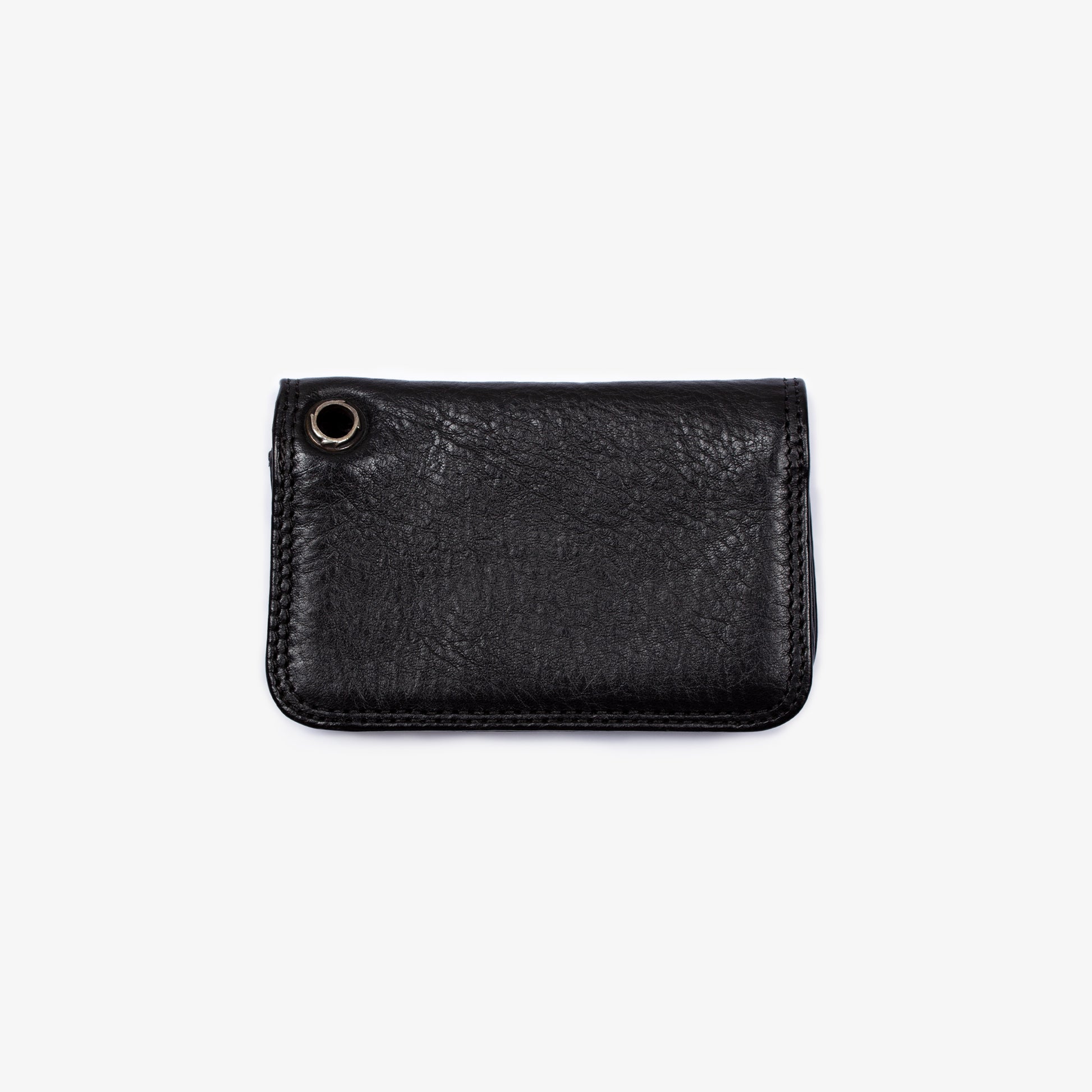 BLACK LEATHER SCROLLBAR WALLET
