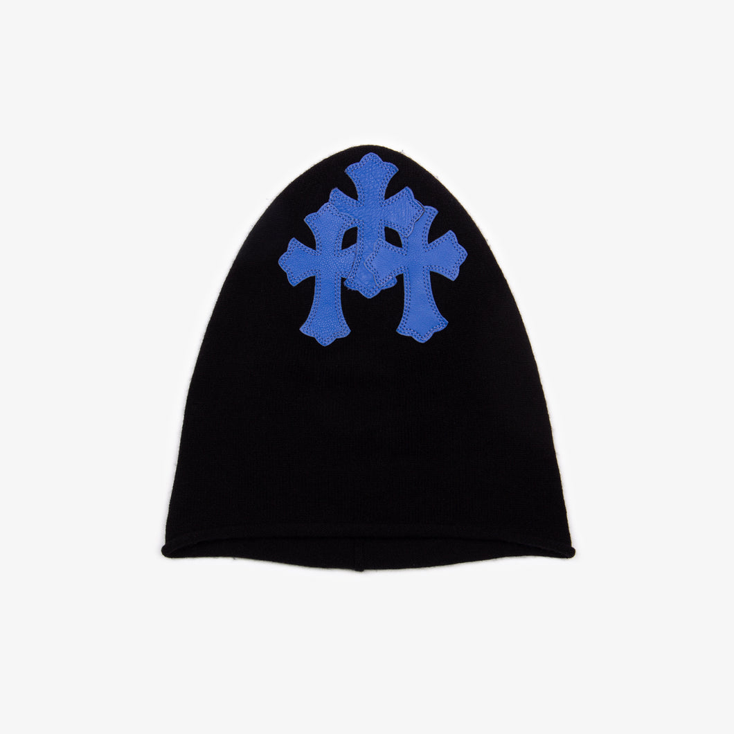 BLUE CROSS PATCH CASHMERE BEANIE MASK