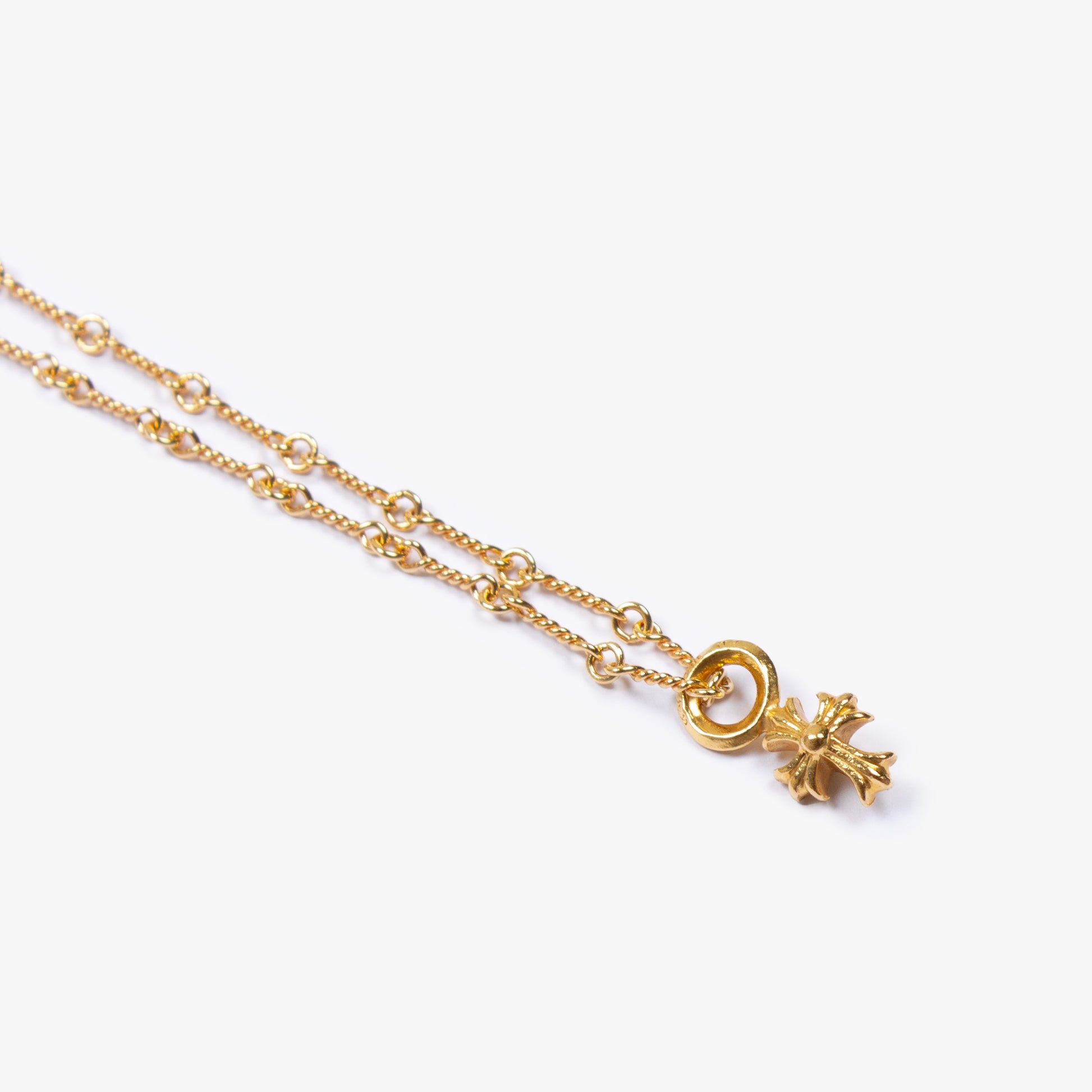 22K GOLD CROSS STACK CHARM