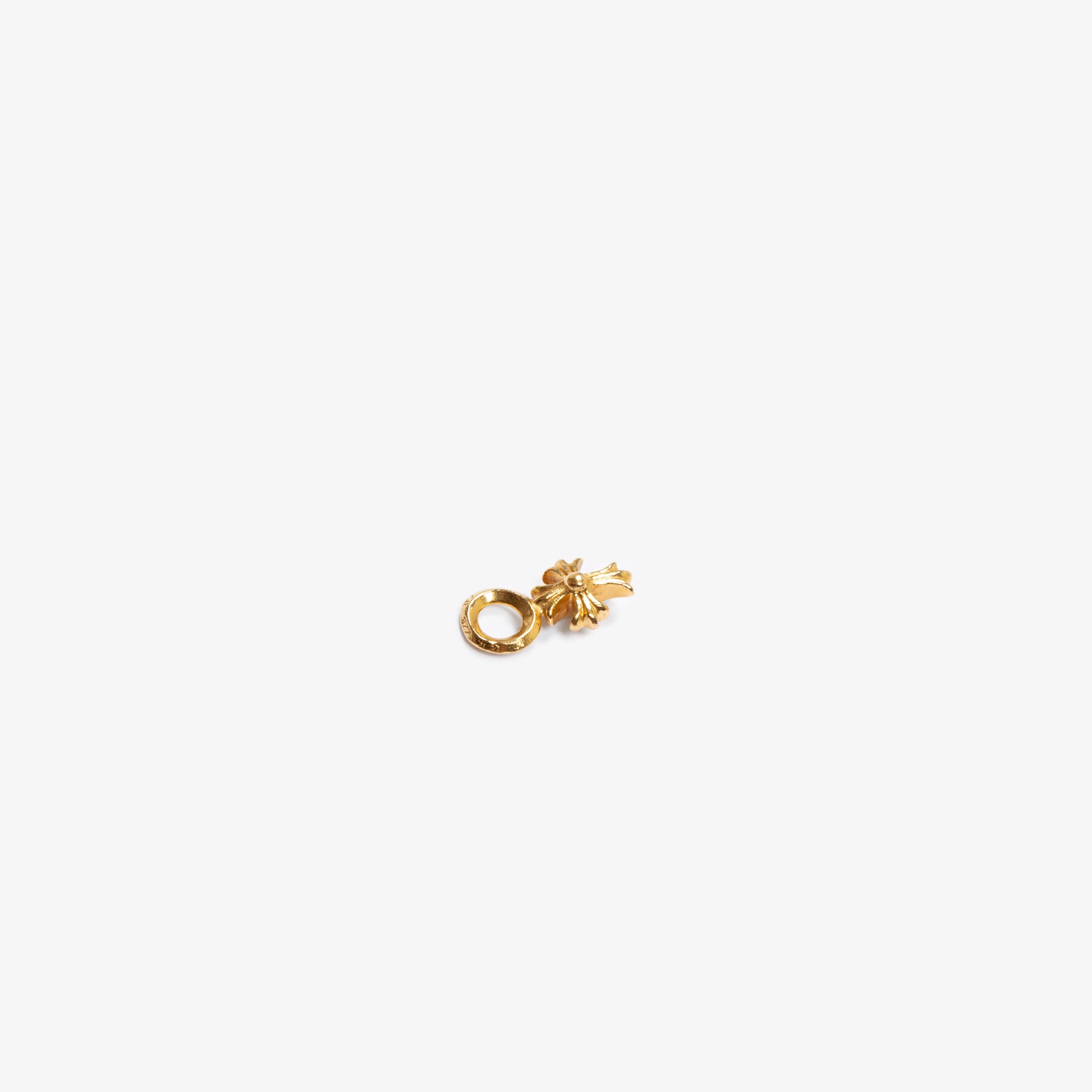 22K GOLD CROSS STACK CHARM