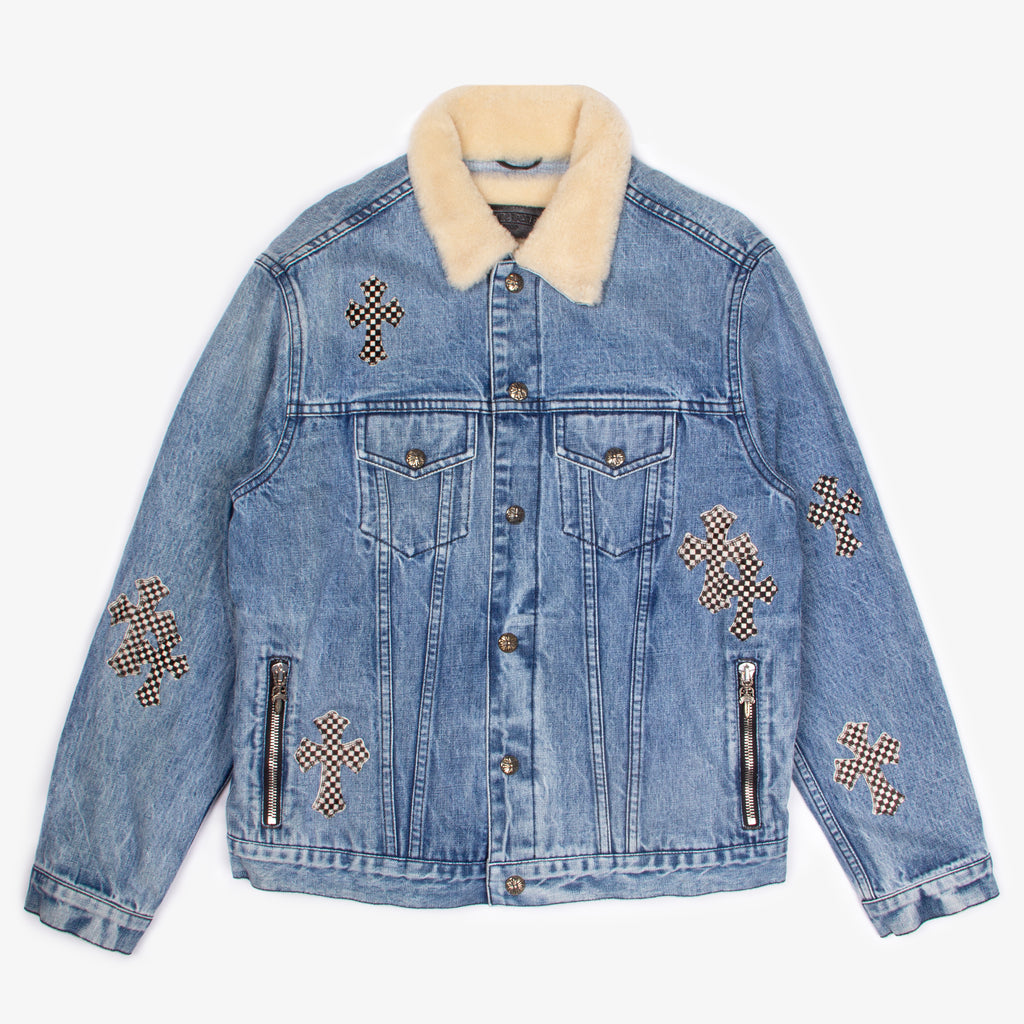 SHEARLING LINED CROSS PATCH TRUCKER JACKET (1/1)