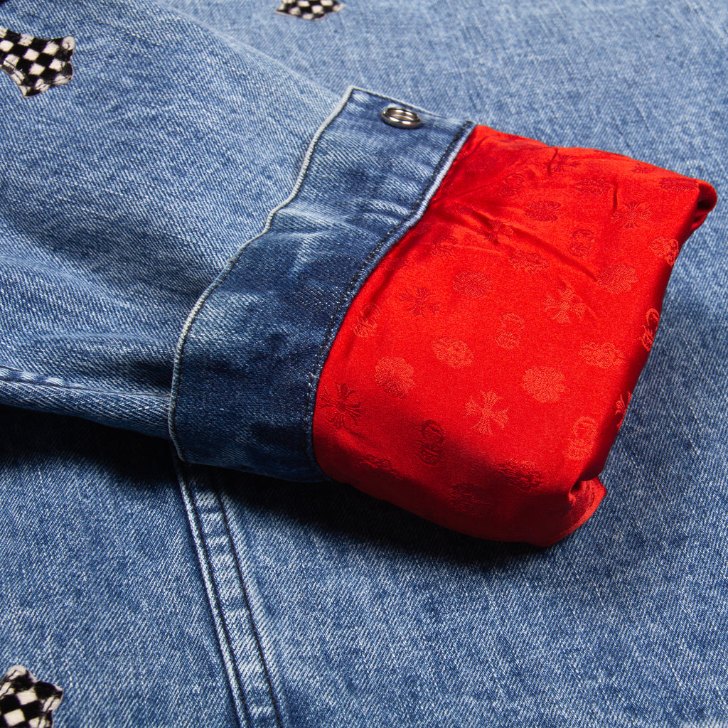 SHEARLING LINED CROSS PATCH TRUCKER JACKET (1/1)