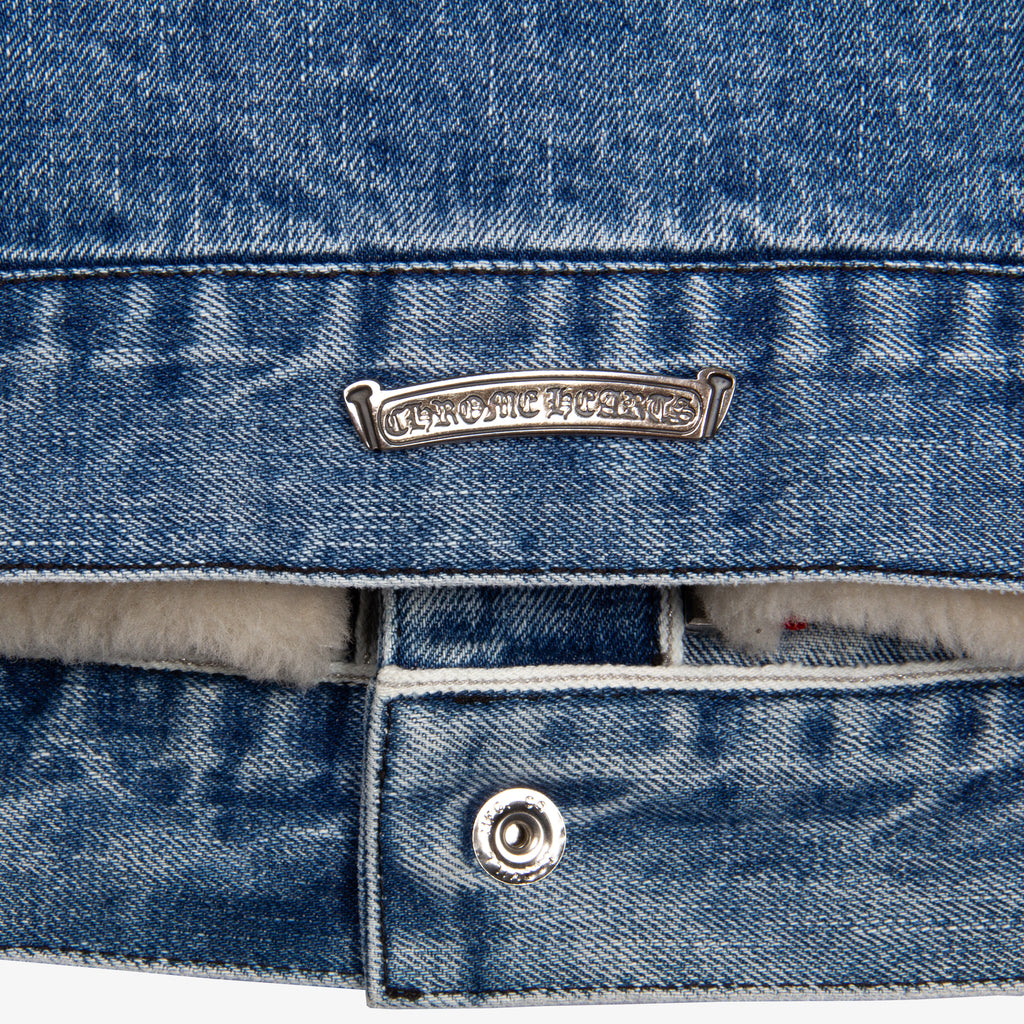 SHEARLING LINED CROSS PATCH TRUCKER JACKET (1/1)