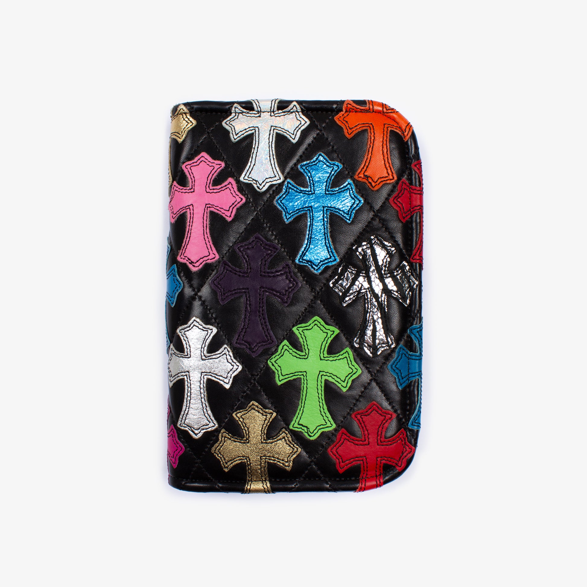 MULTI CROSS PATCH ZIP WALLET
