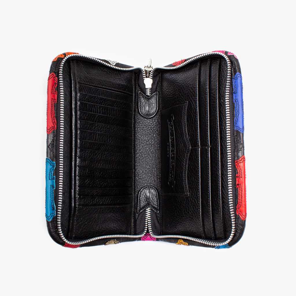 MULTI CROSS PATCH ZIP WALLET