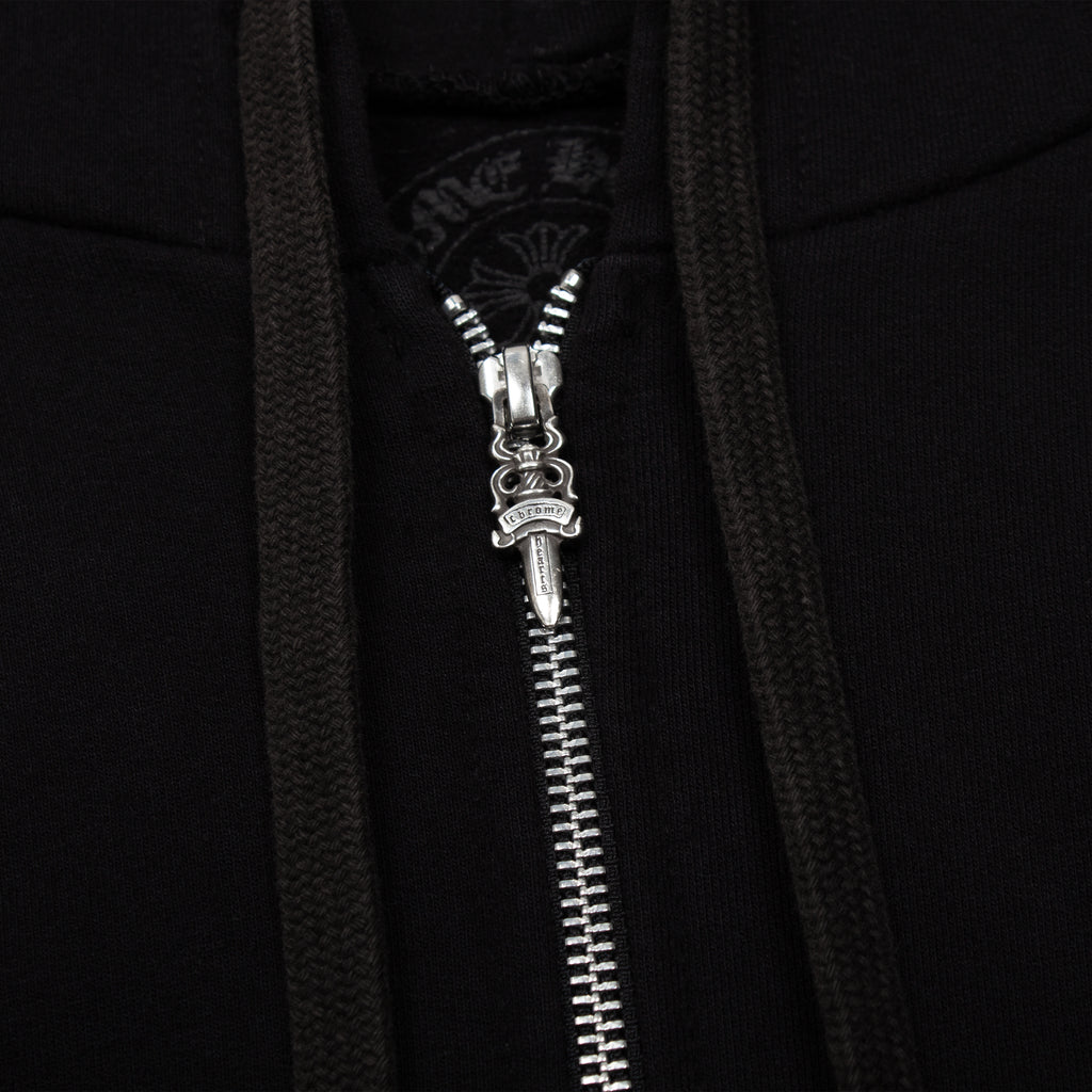 BALCK T BAR ZIP UP HOODIE