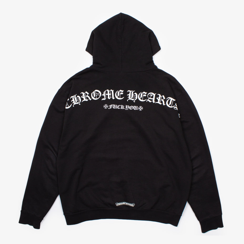 BALCK T BAR ZIP UP HOODIE