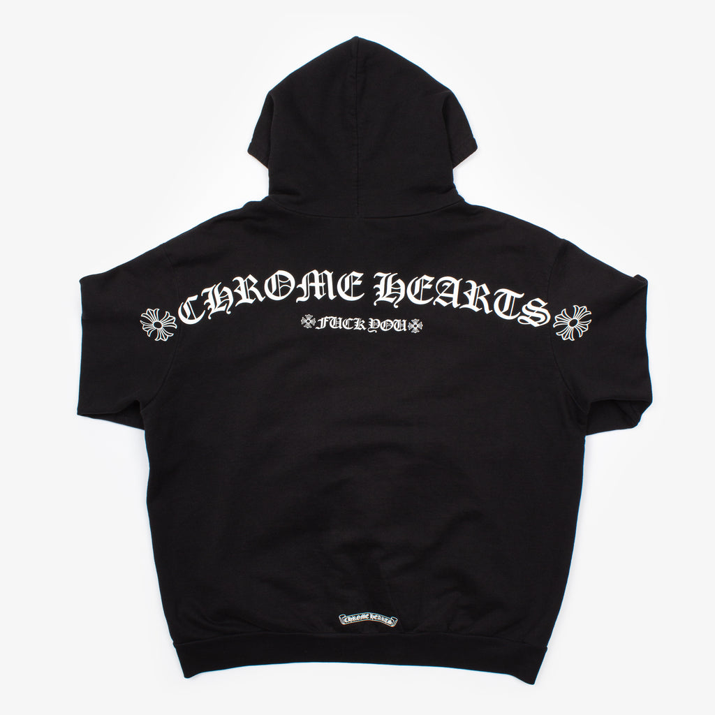 BALCK T BAR ZIP UP HOODIE