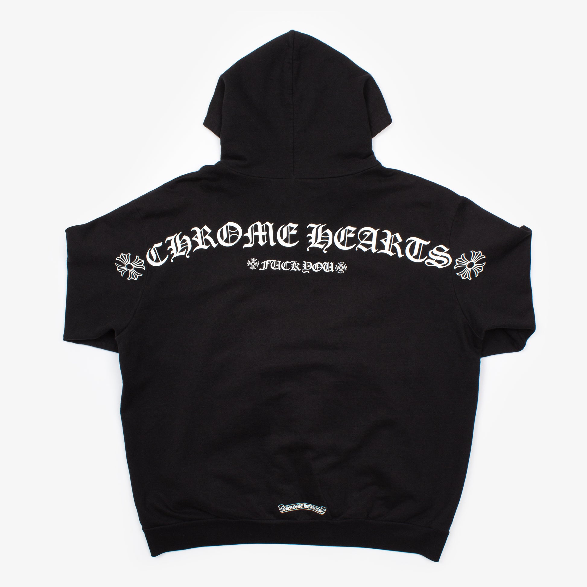 BALCK T BAR ZIP UP HOODIE