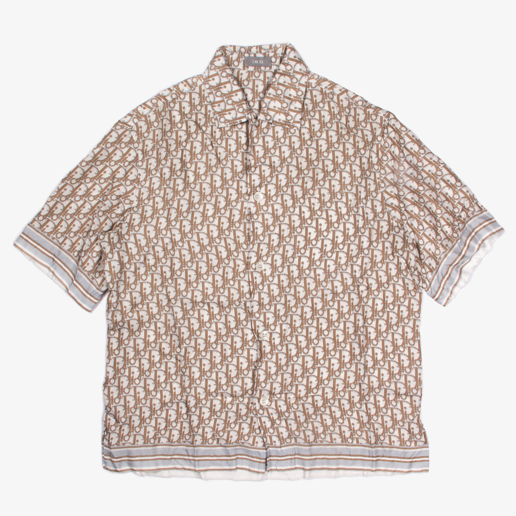 OBLIQUE MONOGRAM SILK SHIRT | 38