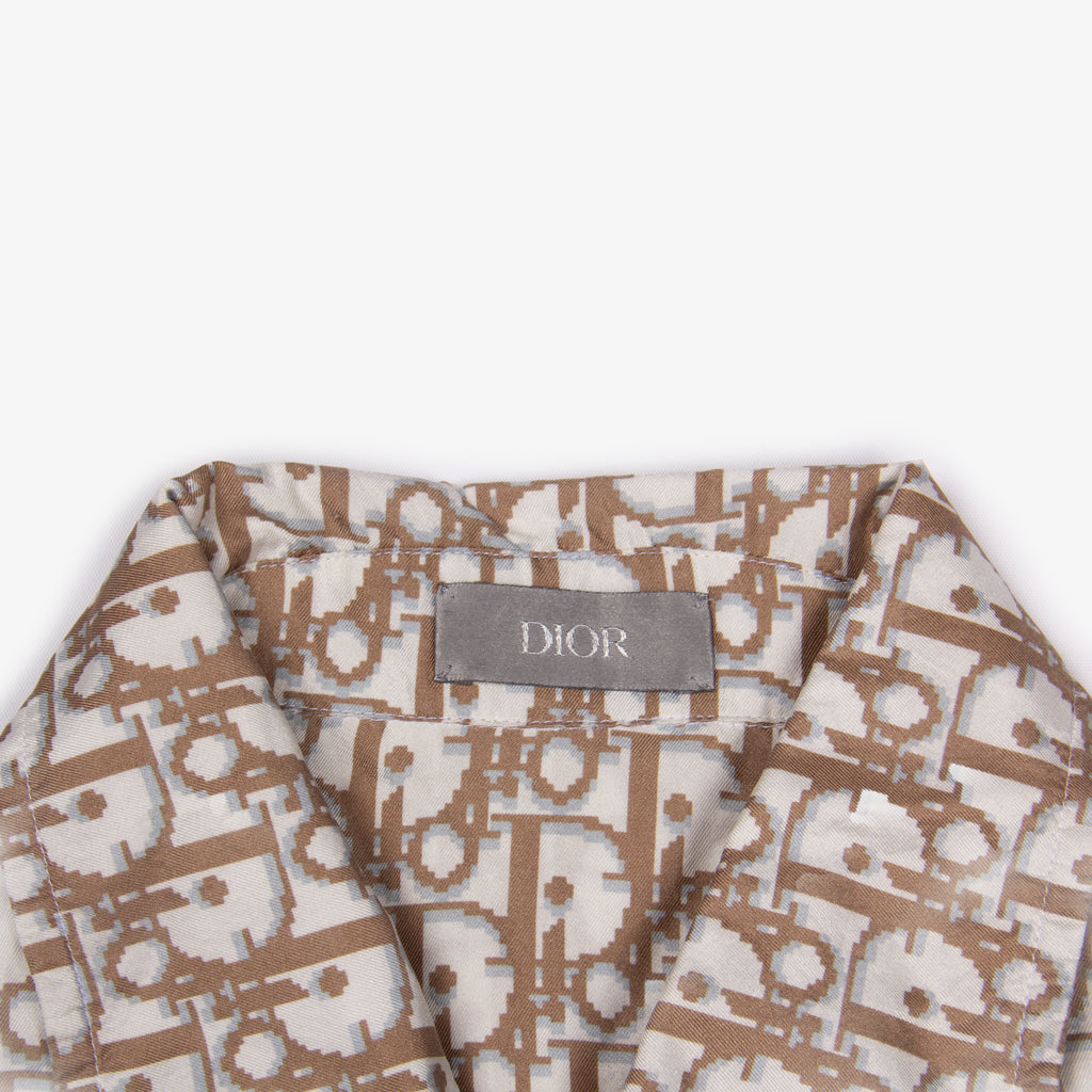 OBLIQUE MONOGRAM SILK SHIRT | 38