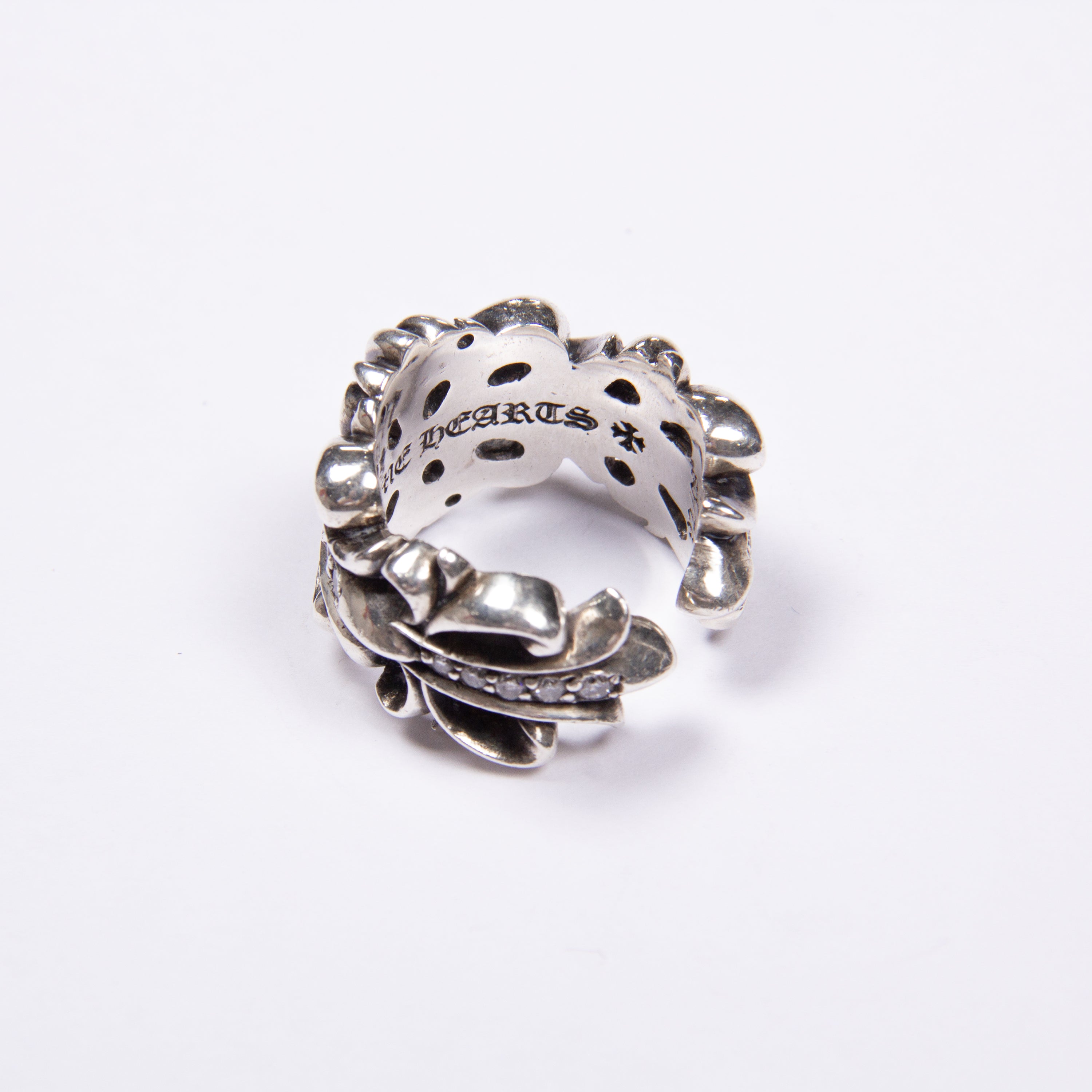 PAVE DOUBLE FLORAL RING | 9