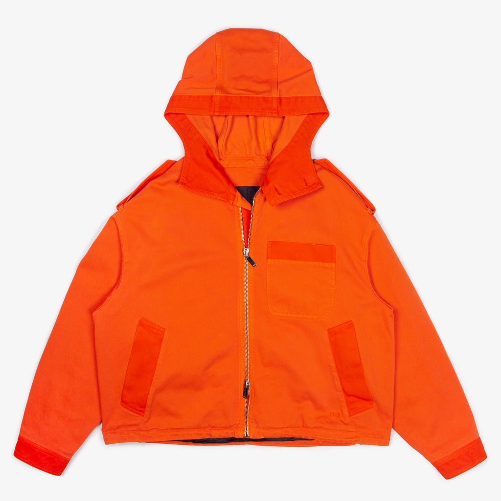 ORANGE HOODED CANVAS JACKET | 52