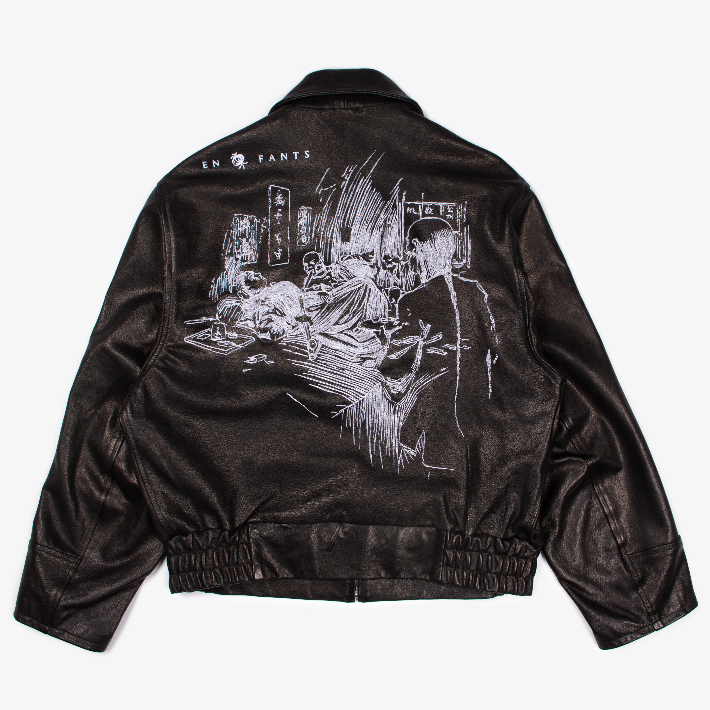 AW23 OPIUM EMBROIDERED LEATHER JACKET