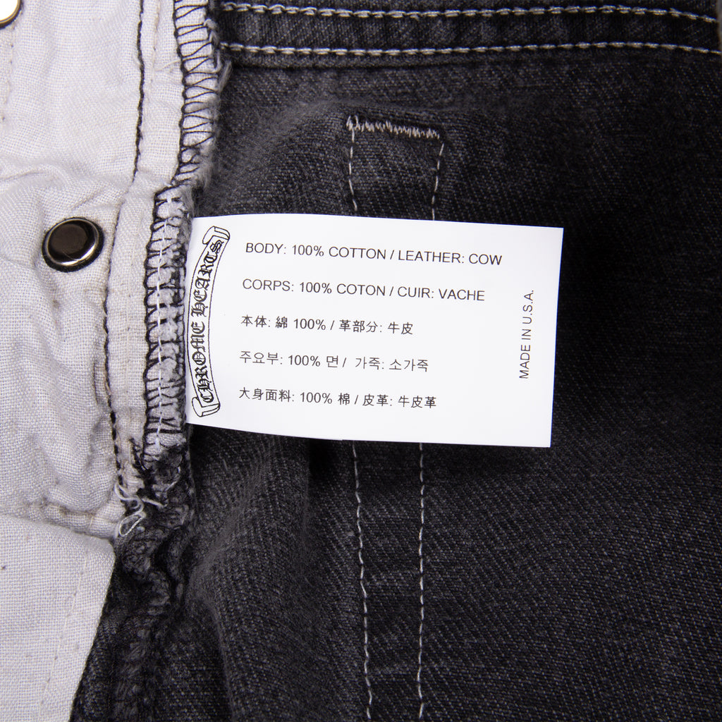 GOLD CROSS PATCH DENIM