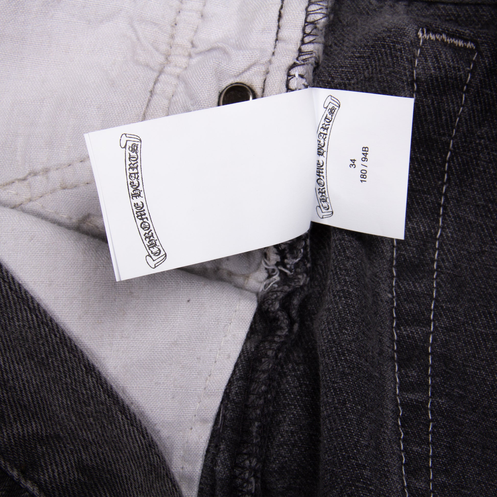 GOLD CROSS PATCH DENIM