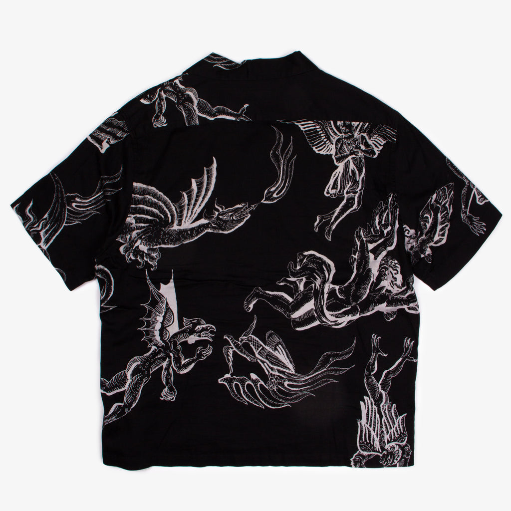 DRAGON GRAPHIC CAMP COLLAR SHIRT