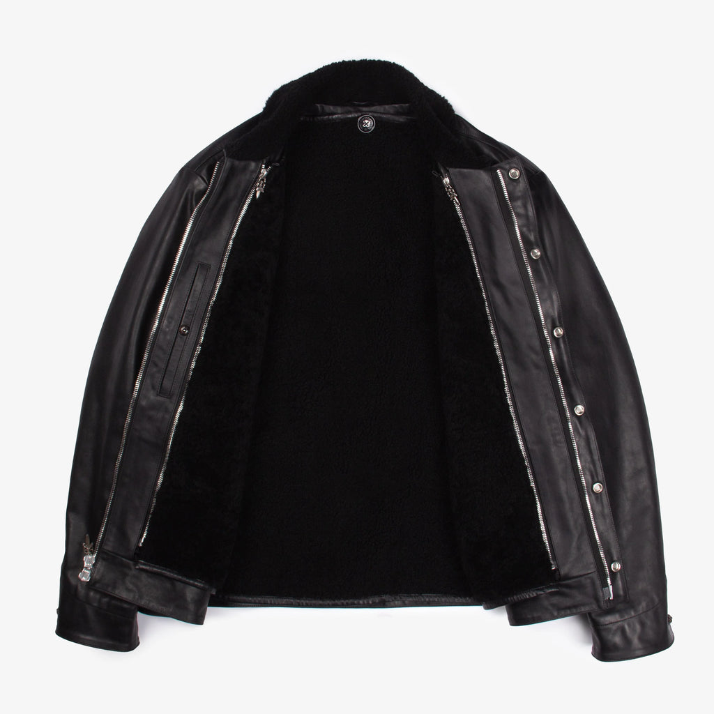 SHEARLING LINED LEATHER JACKET (1/3)