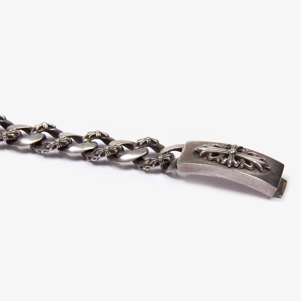 FLORAL ID FANCY LINK BRACELET 8.25"