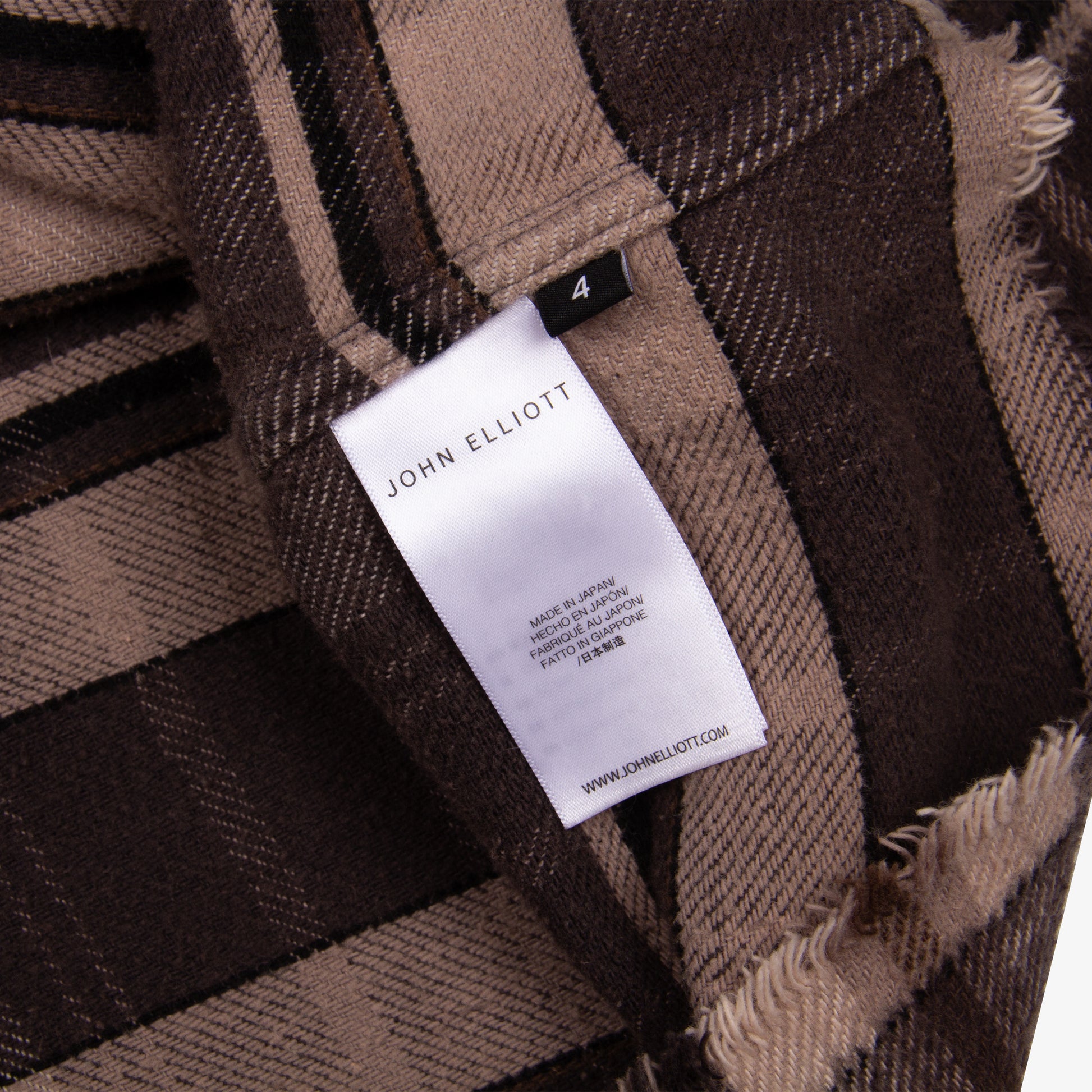BROWN RAW HEM FLANNEL | 4