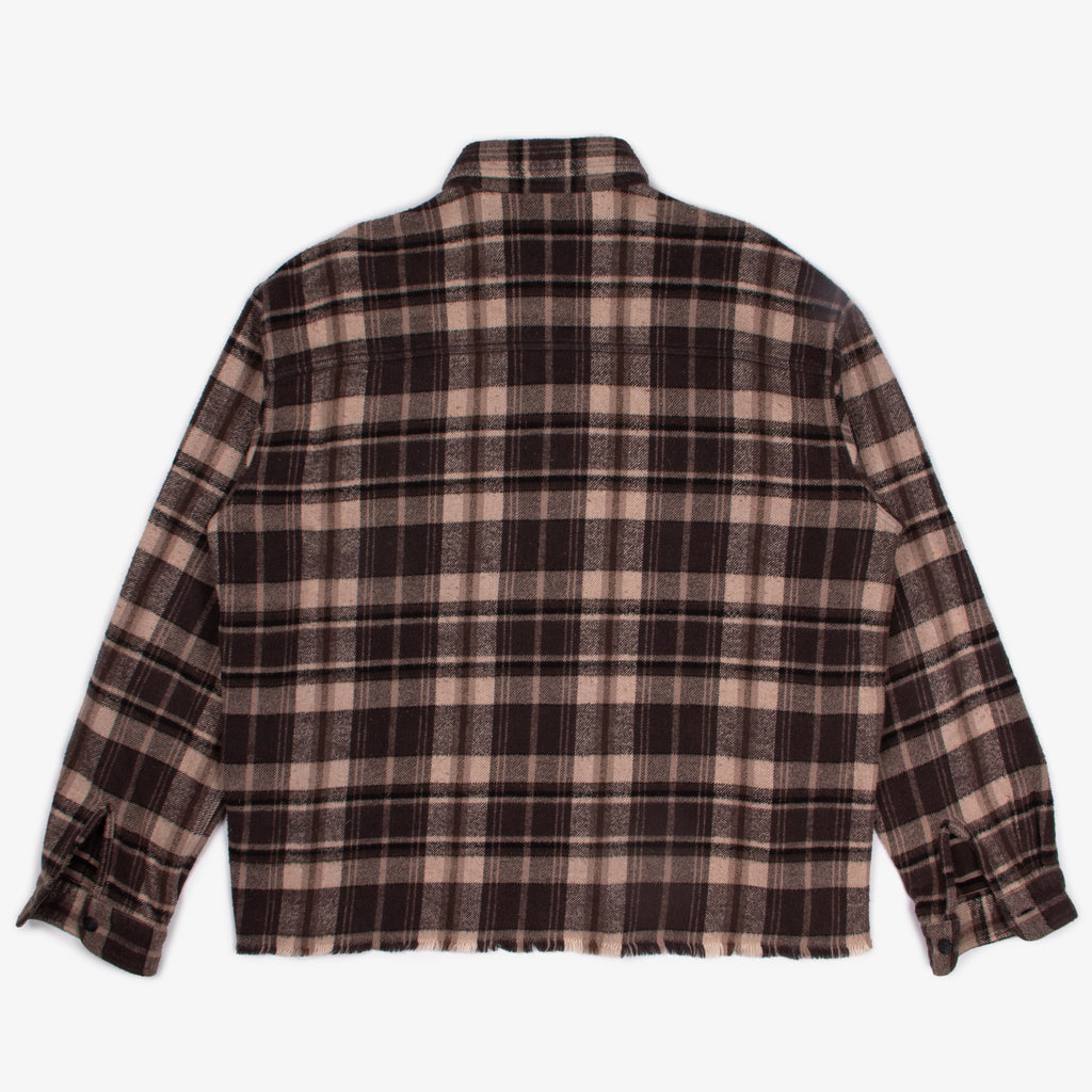 BROWN RAW HEM FLANNEL | 4