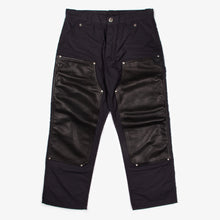 Load image into Gallery viewer, LEATHER KNEE CROSS PATCH CARPENTER PANT