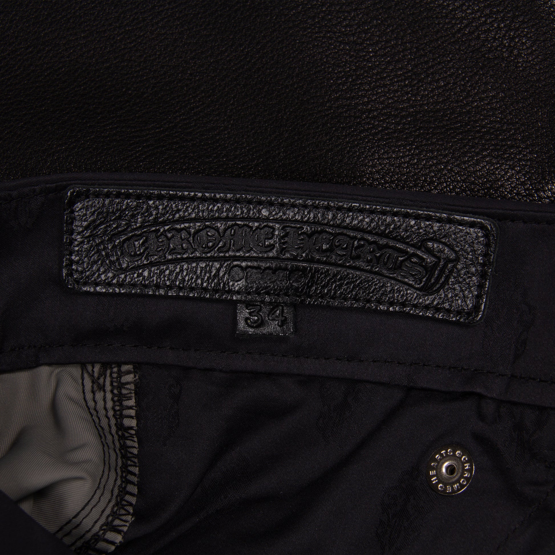 LEATHER KNEE CROSS PATCH CARPENTER PANT