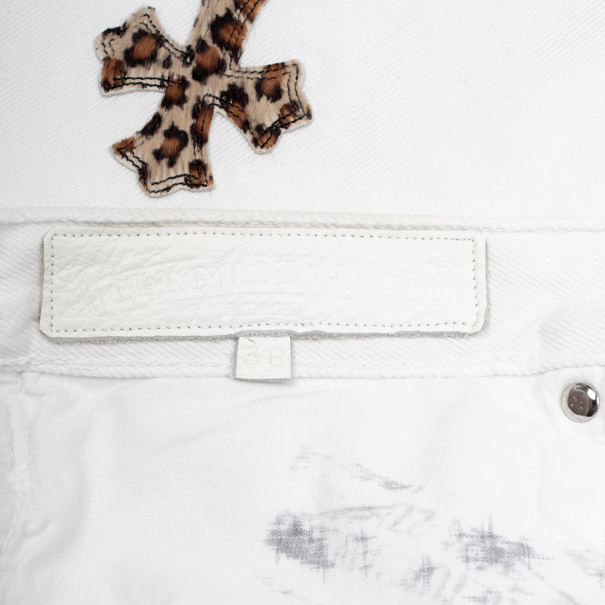 LEOPARD CROSS PATCH DENIM