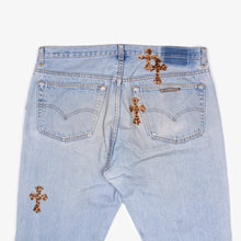 Load image into Gallery viewer, LEOPARD CROSS PATCH DENIM