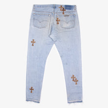 Load image into Gallery viewer, LEOPARD CROSS PATCH DENIM