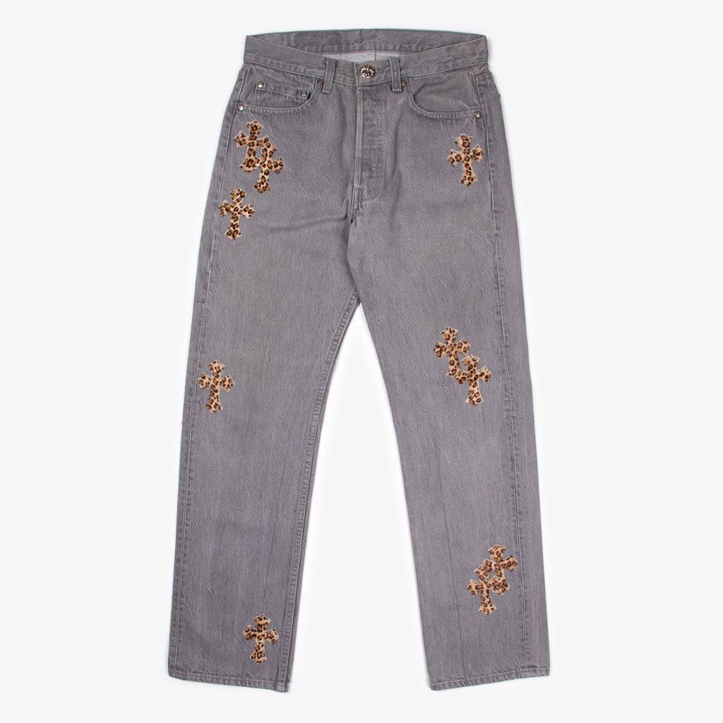 LEOPARD CROSS PATCH DENIM